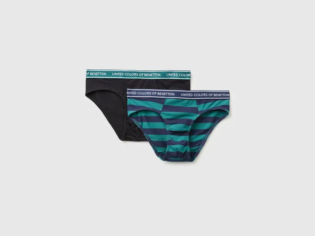 United Colors of Benetton slip cotone logo 2 pezzi bimbo