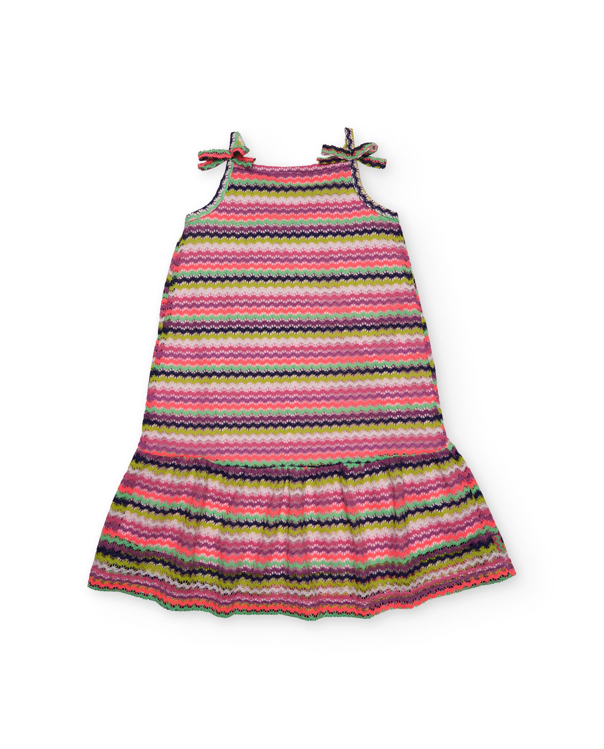 TucTuc Vestiti Vestito bambina rosa spalline e fiocchi