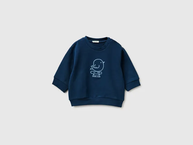 United Colors of Benetton Sweatshirt felpa patch taglia 62 cotone