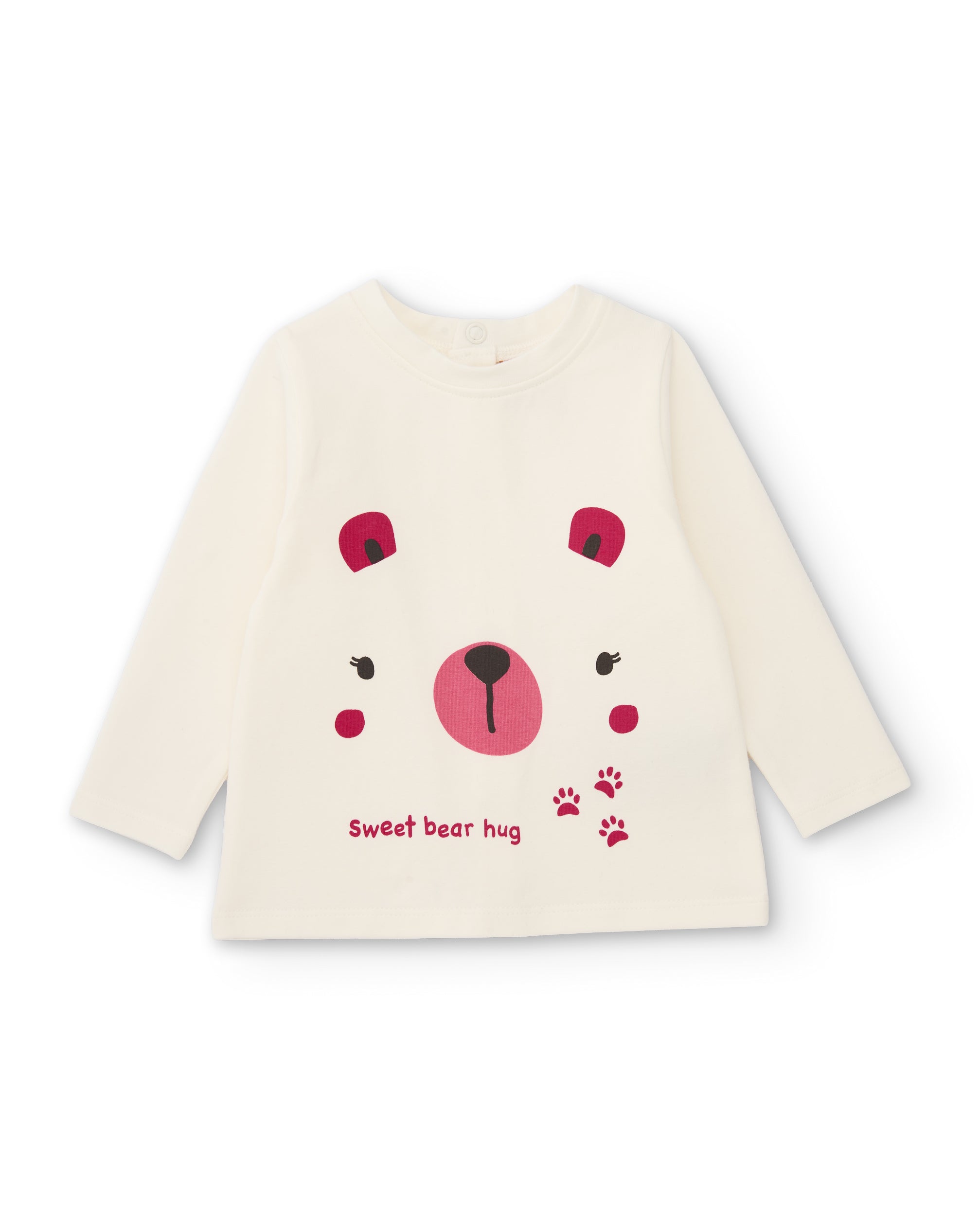 TucTuc Completi Completo Neonata Felpa Bordeaux Orsetto 3 Pezzi