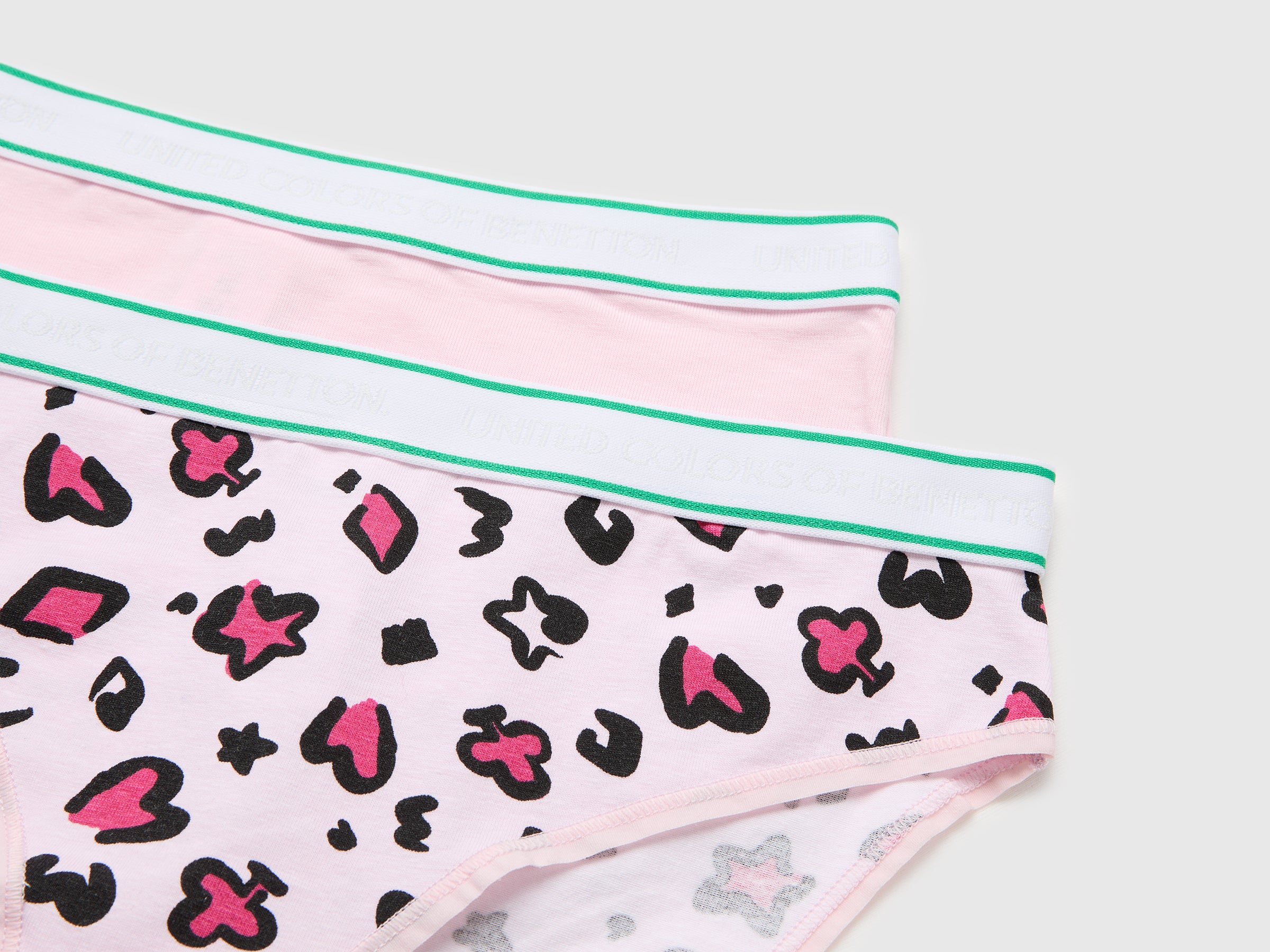 United Colors of Benetton slip bambina cotone 2 pezzi rosa
