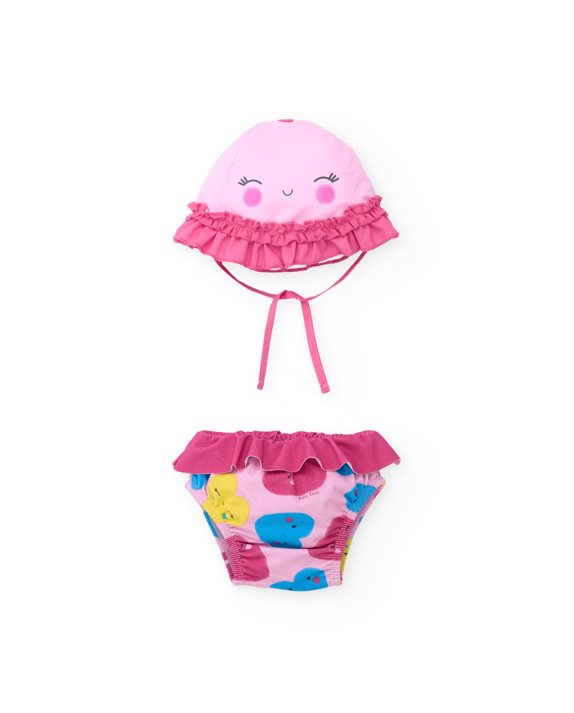 TucTuc Costumi Da Bagno completino neonata rosa UPF 50+