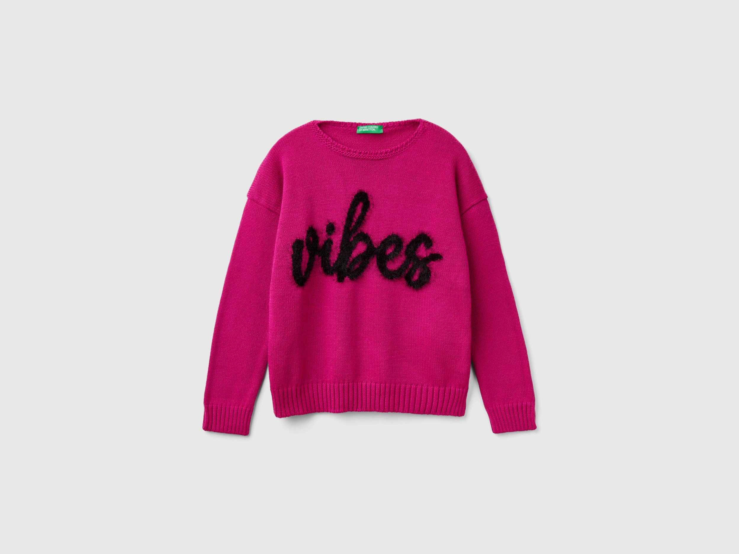 United Colors of Benetton Sweater with fur graphic maglione taglia S-XXXL
