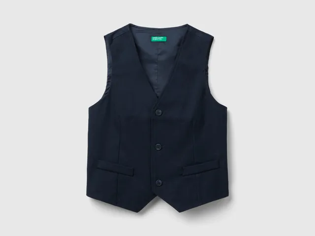 United Colors of Benetton Gilet flanella scollo V taglia M