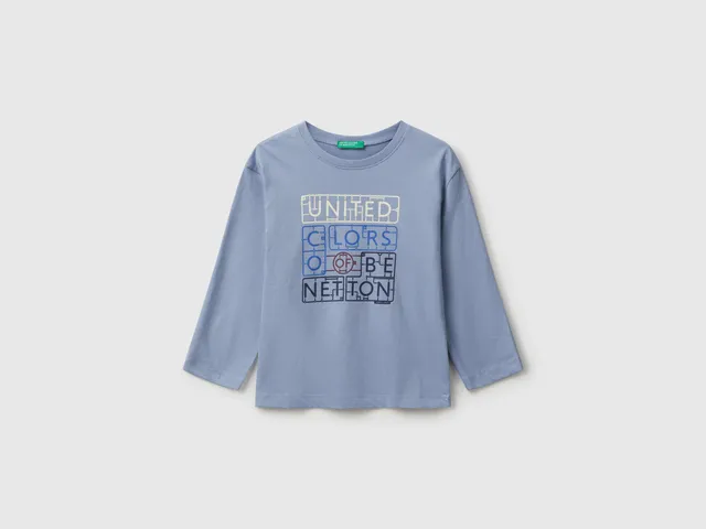 United Colors of Benetton t-shirt cotone biologico 104 logo