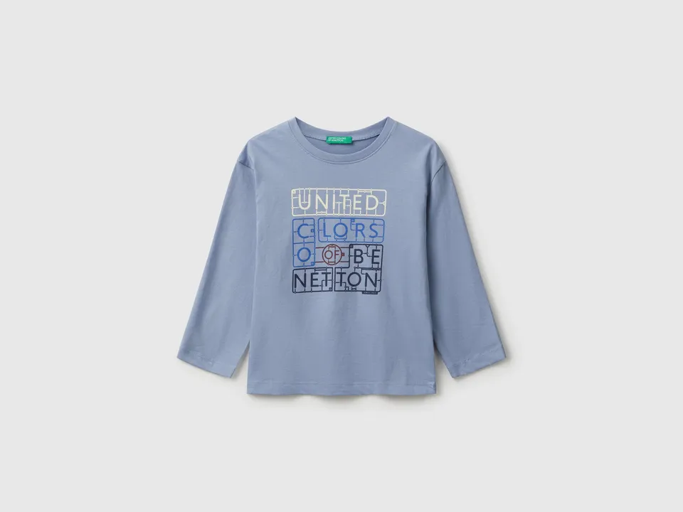 United Colors of Benetton t-shirt cotone biologico 104 logo