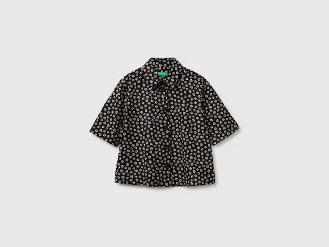 United Colors of Benetton camicia fantasia M puro cotone