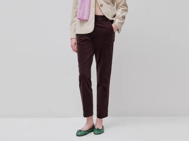 United Colors of Benetton Pantaloni chino velluto elasticizzato