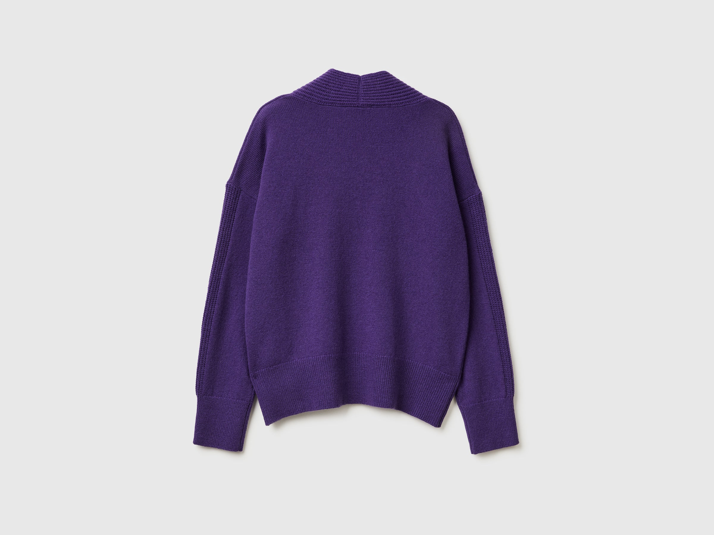 United Colors of Benetton maglione lana scollo V donna