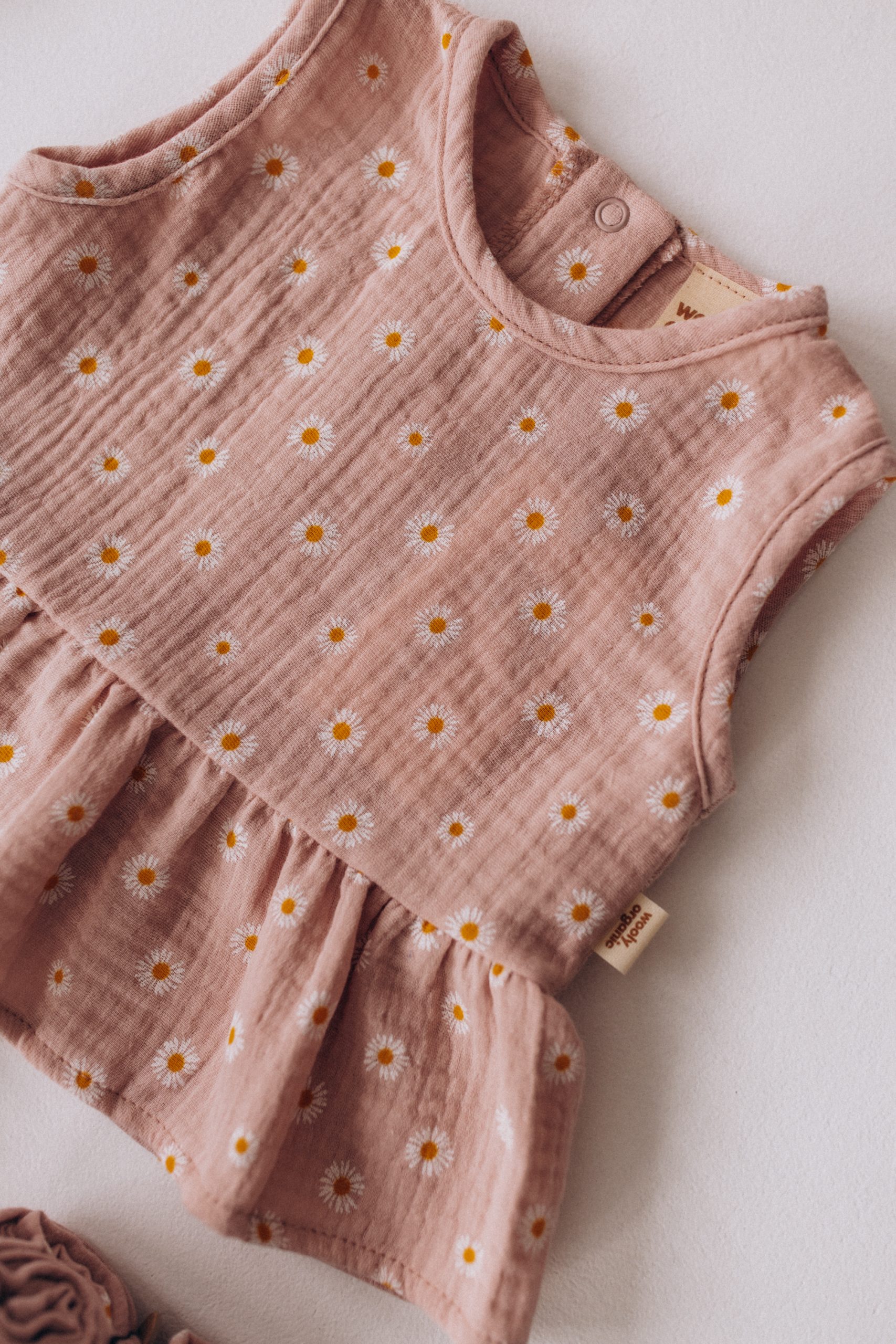 Woolly Organic Baby Sets Girl's Blouse with Bloomers completino Stay in Bloom mussola