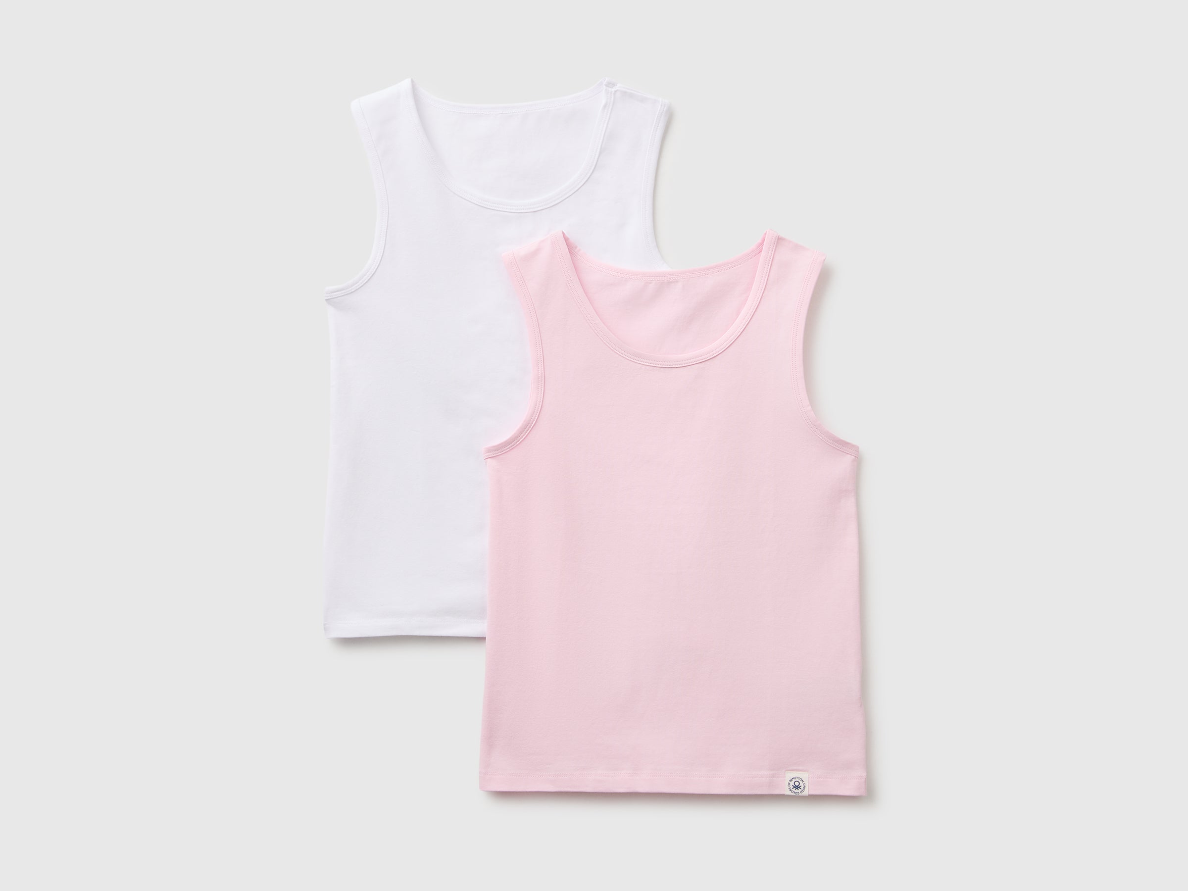 United Colors of Benetton canottiera cotone elasticizzato 2 pezzi