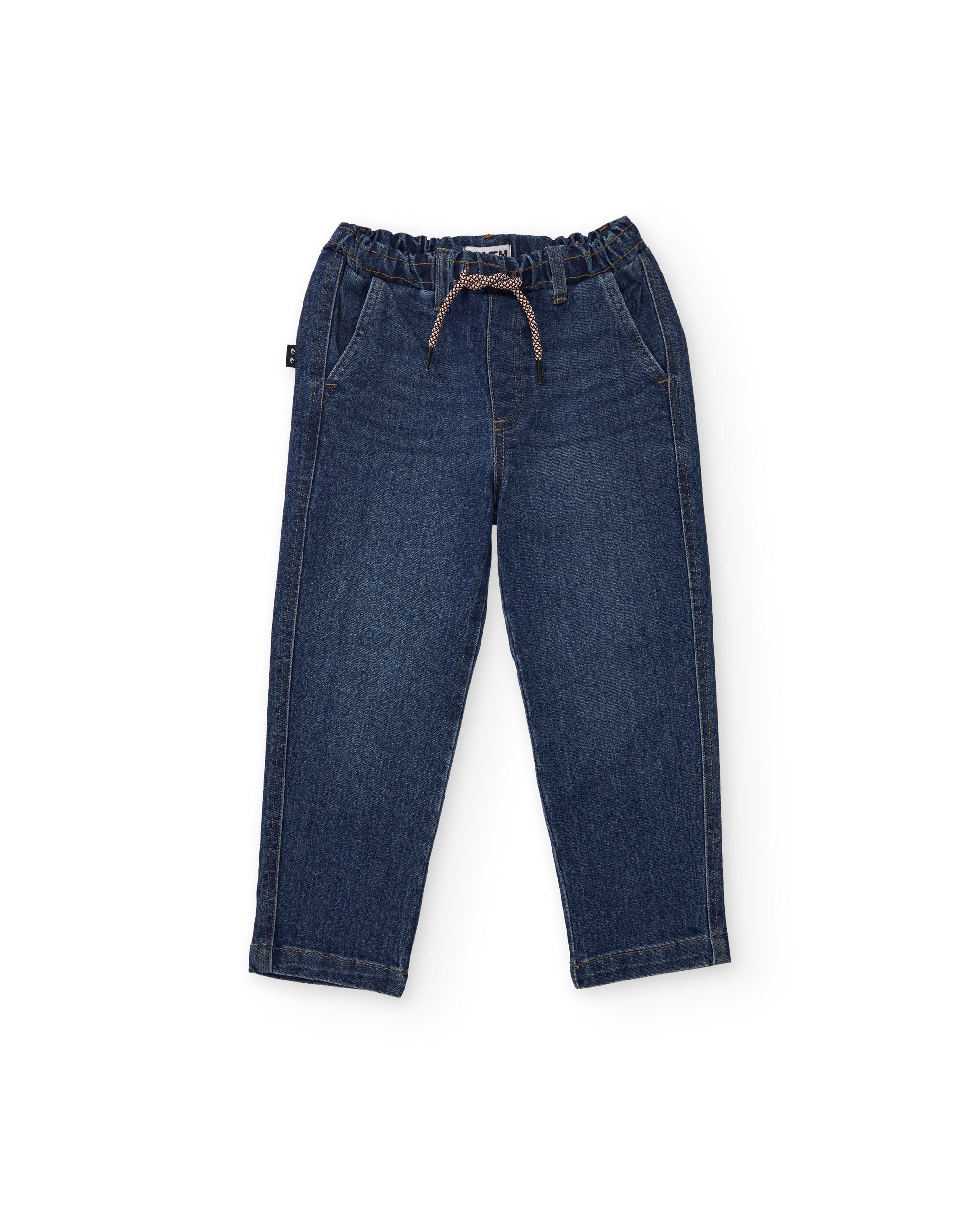 TucTuc Pantaloni Jeans bimbo blu dritto elastico