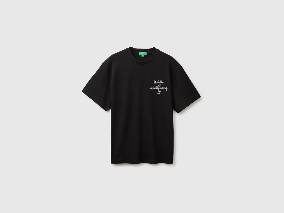 United Colors of Benetton T-shirt Relaxed Fit con stampa cotone