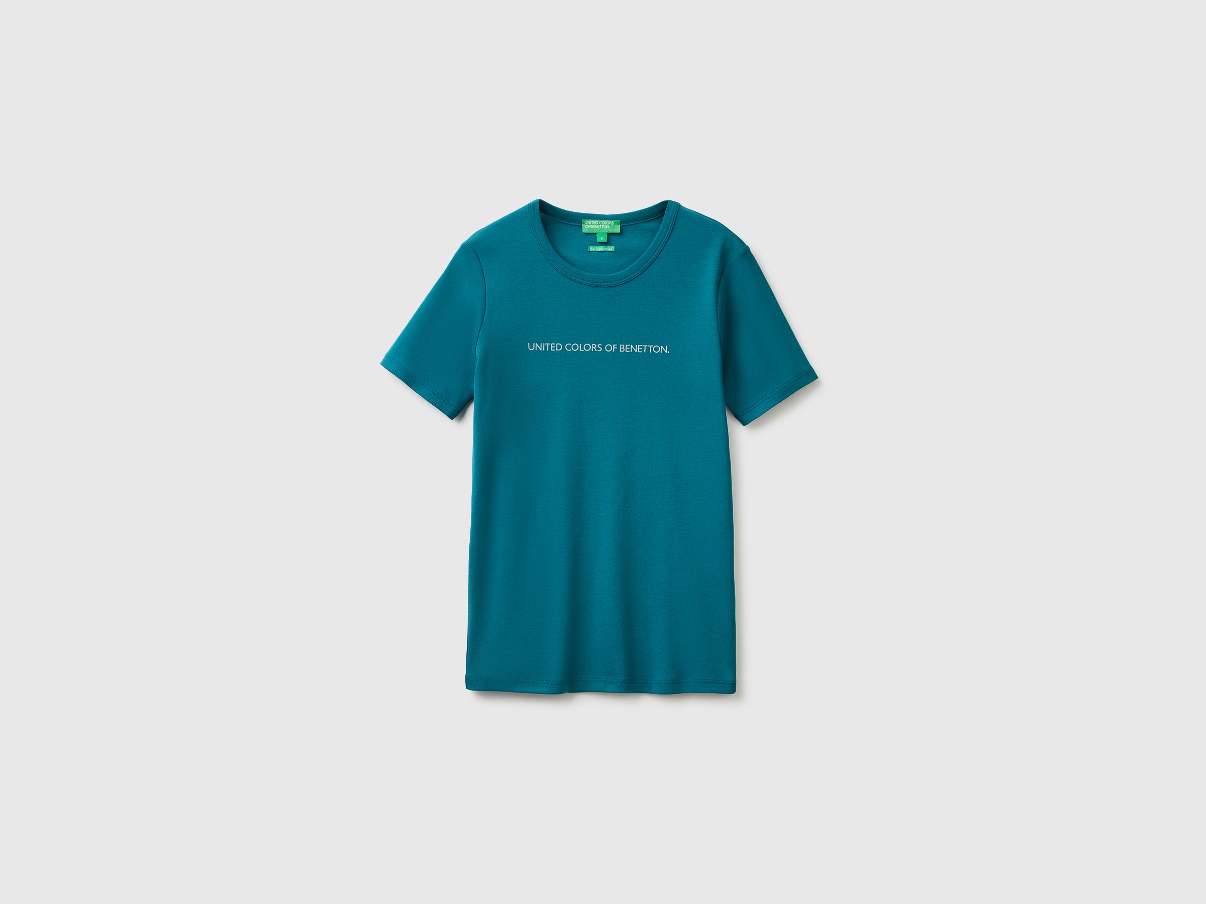 United Colors of Benetton Maglietta Logo Glitter Cotone