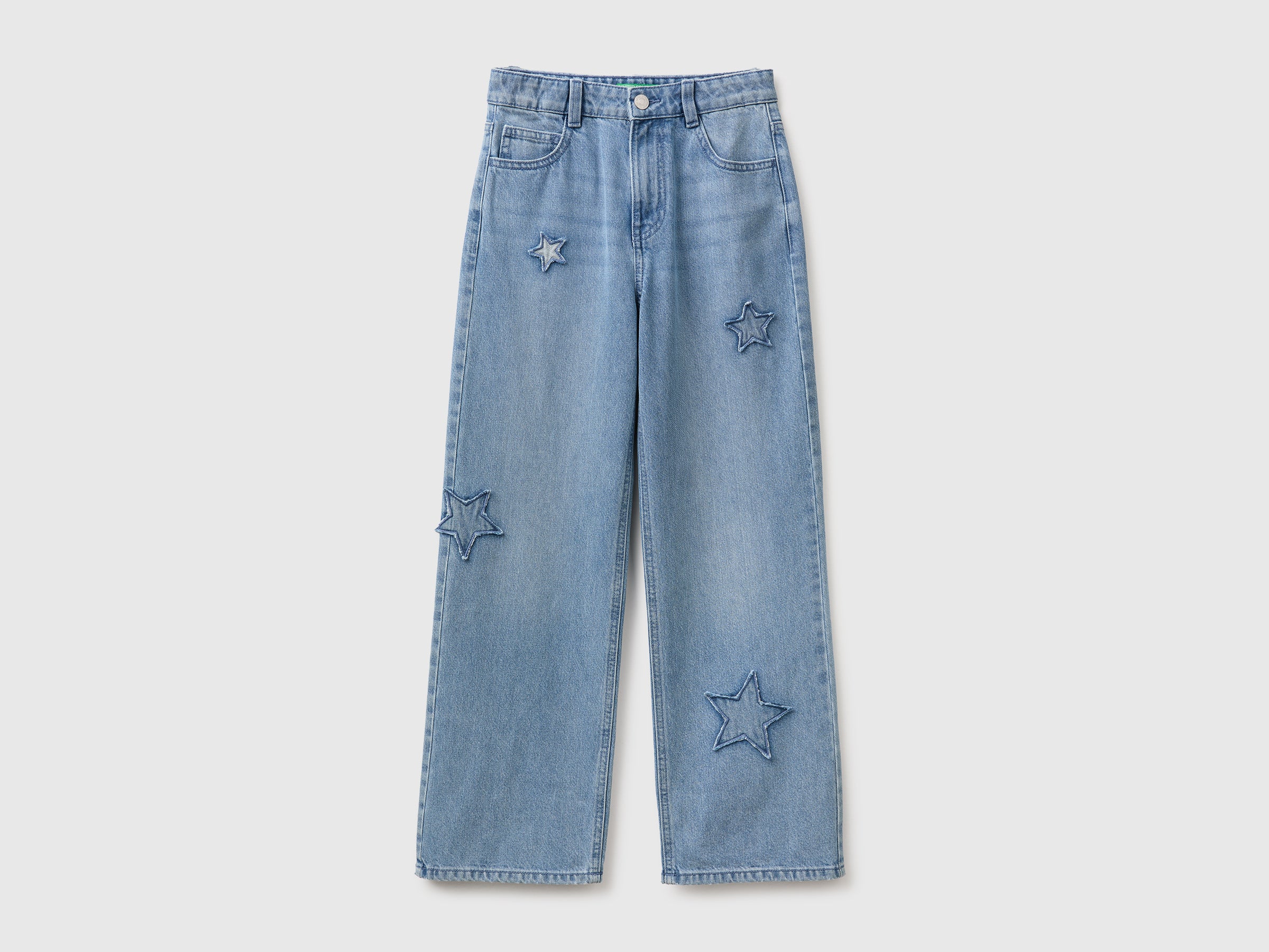 Benetton Jeans Dritti Stelle Cotone Denim