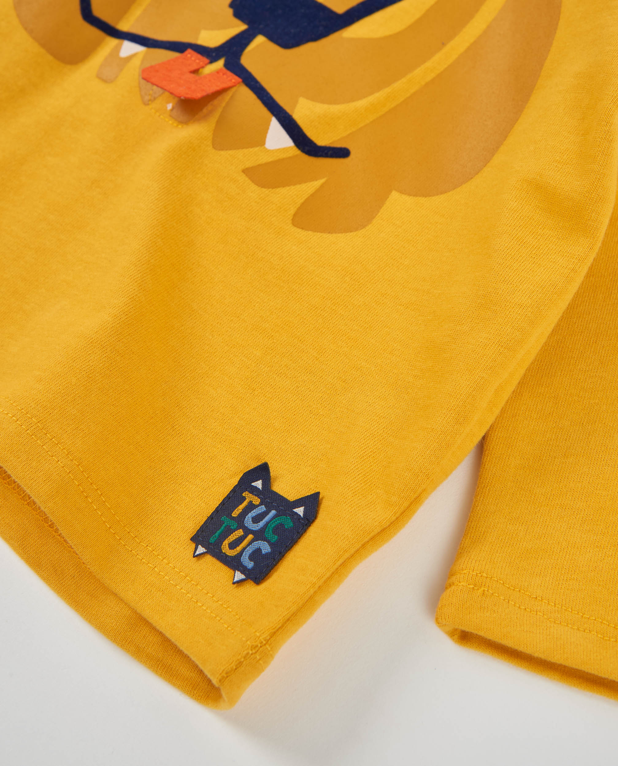 TucTuc Magliette T-Shirt Bambino Gialla Tigre Cotone