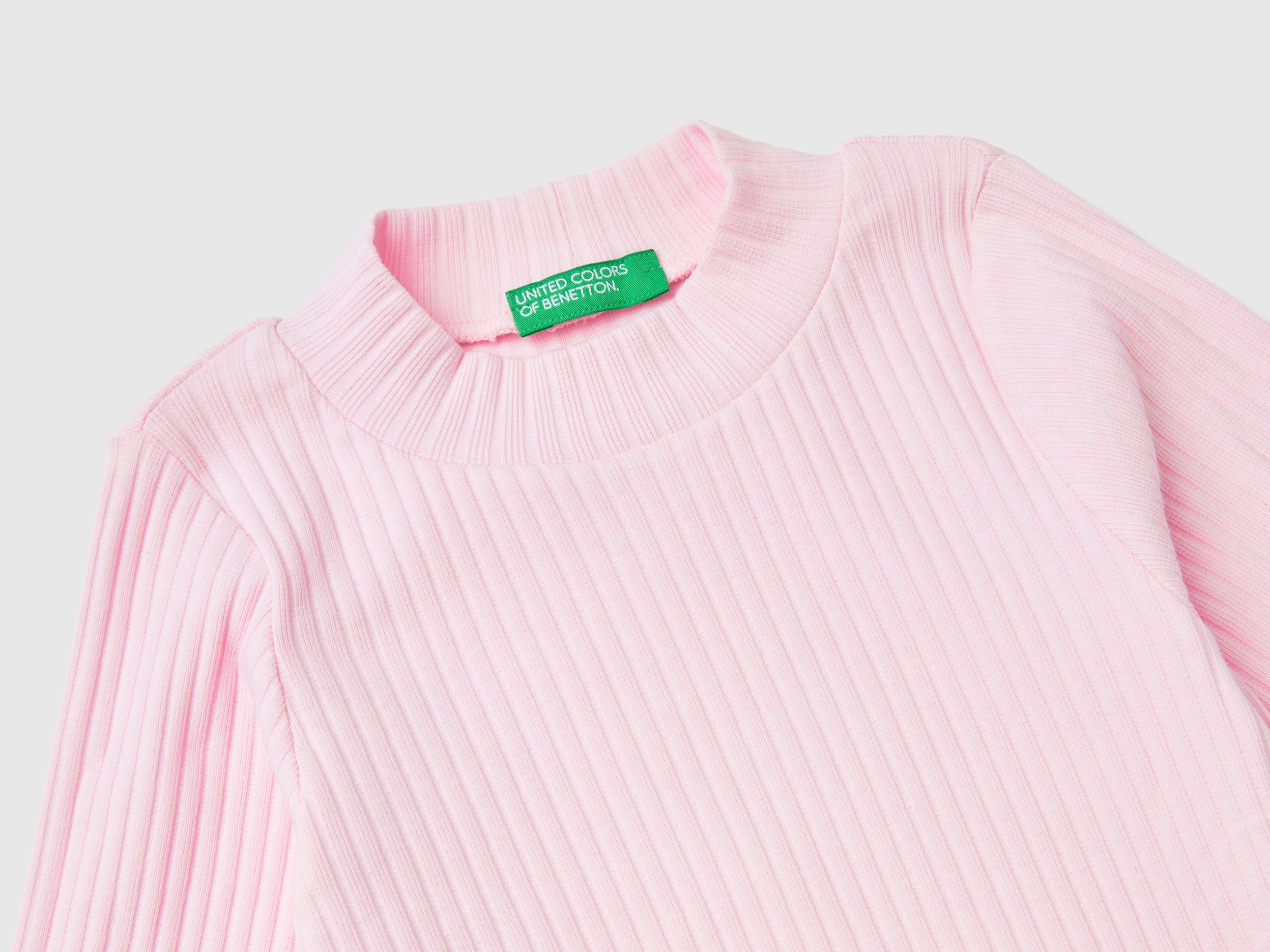 United Colors of Benetton t-shirt bimba cotone collo alto 104