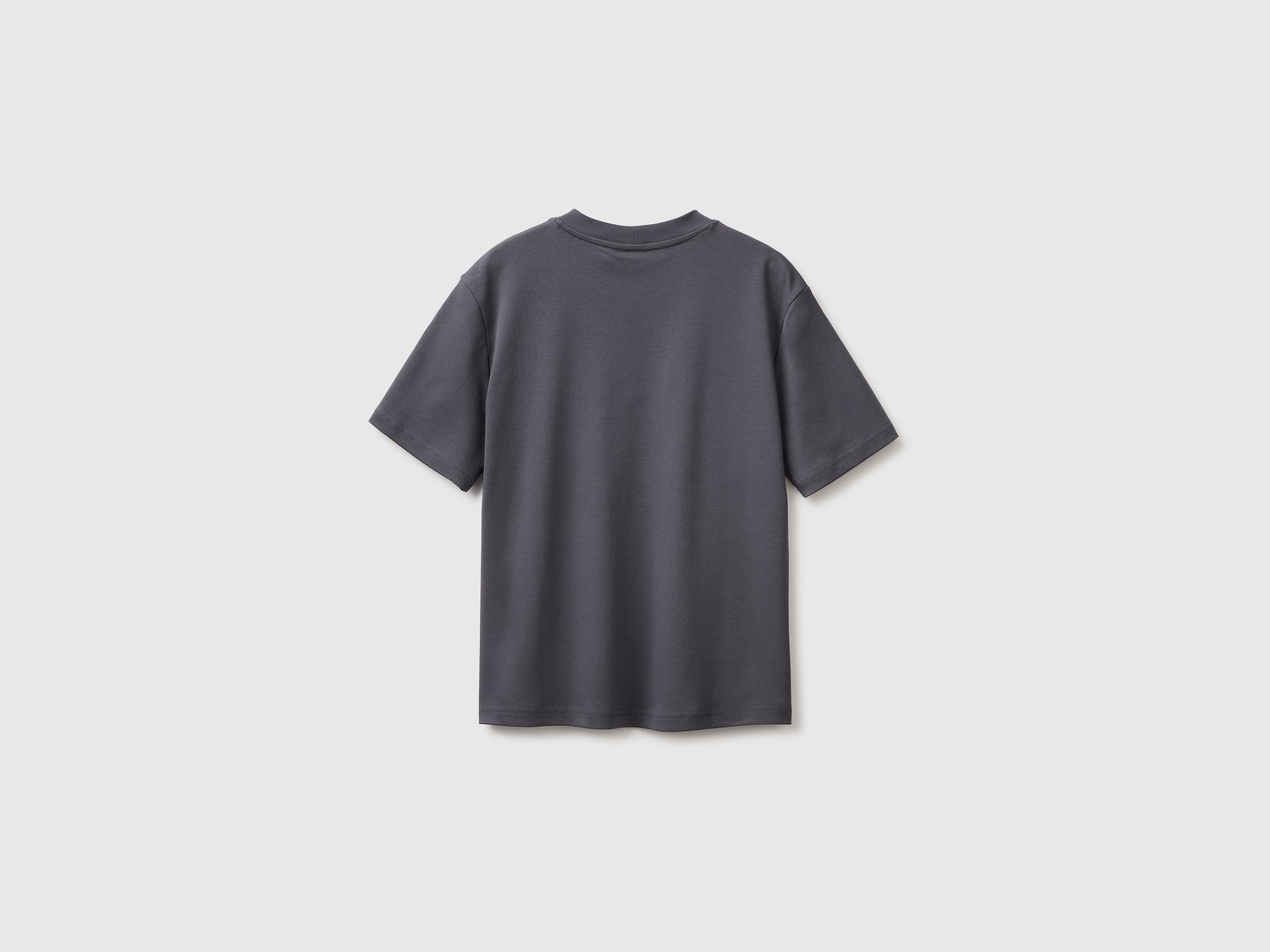 United Colors of Benetton T-shirt oversize maglietta cotone ricamo