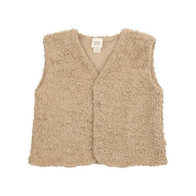 Woolly Organic Oversized Plush Vest gilet bimba cotone bio