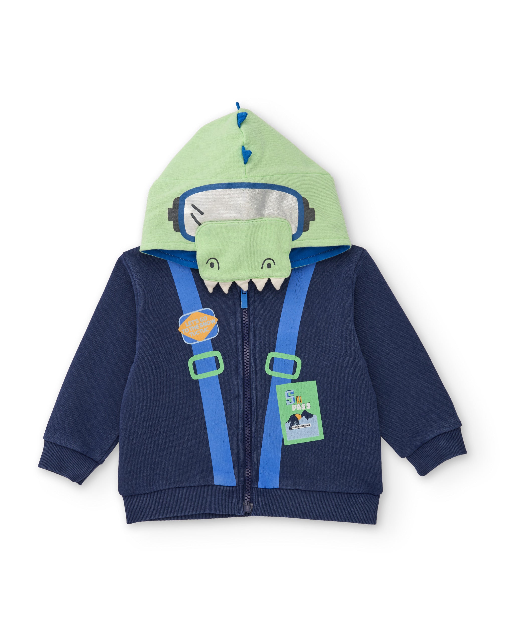 TucTuc Completi Tuta felpa bambino blu coccodrillo zip