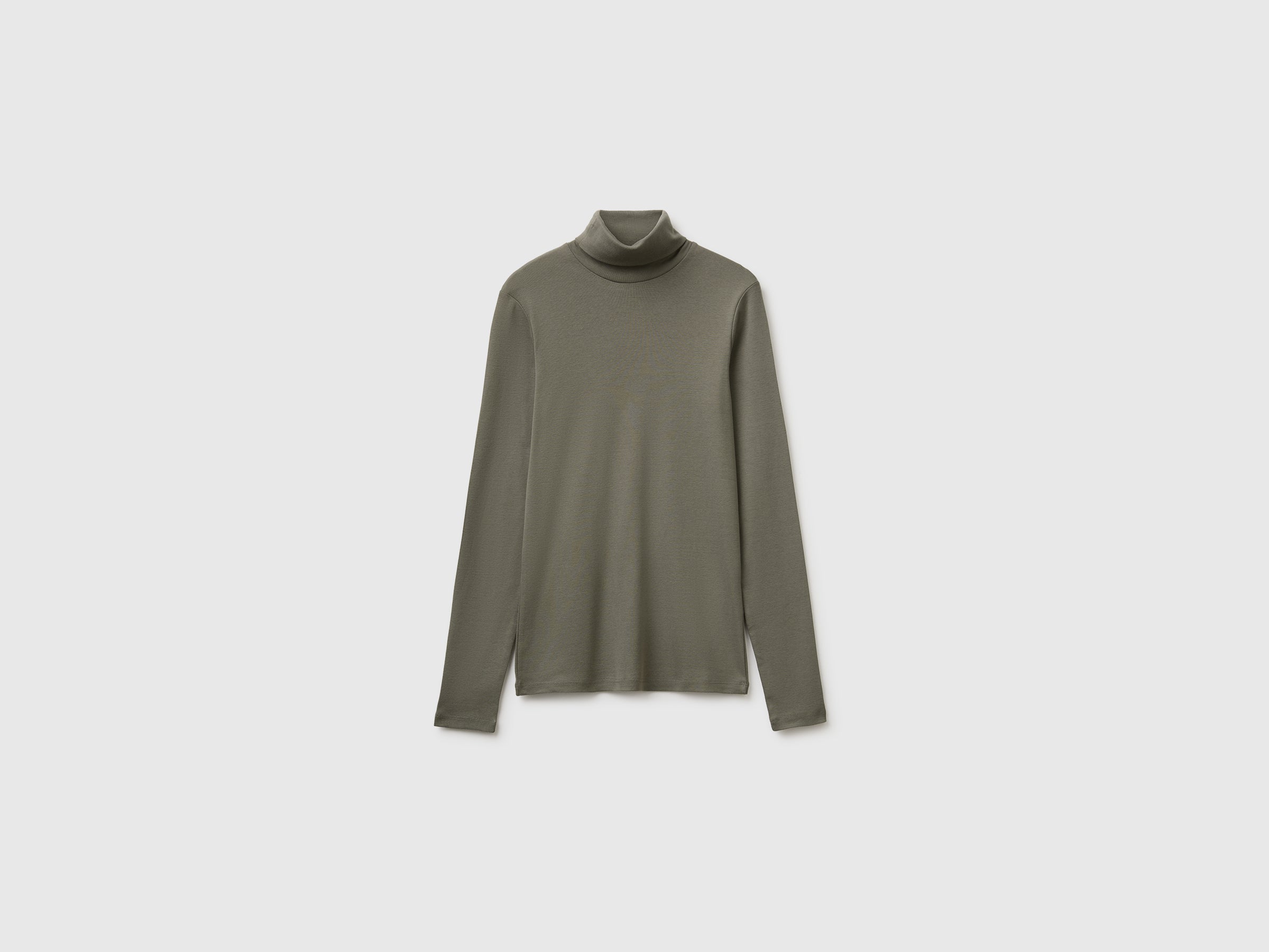 Benetton T-shirt dolcevita cotone coste taglia M