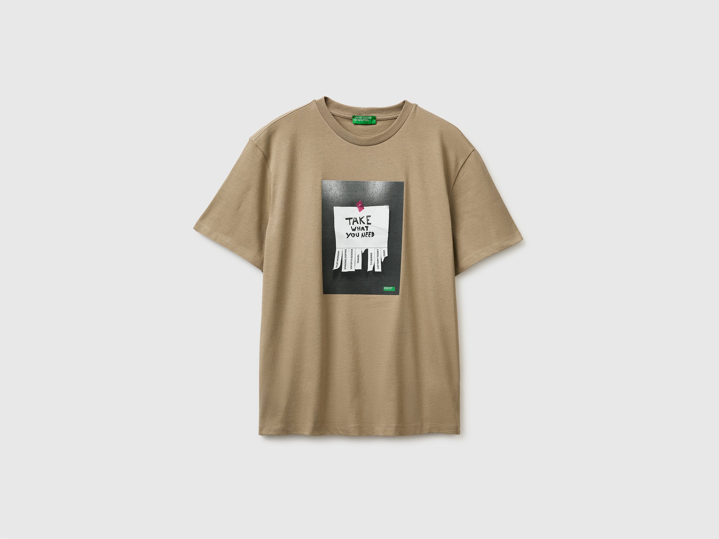 United Colors of Benetton Maglietta stampata cotone biologico taglia M