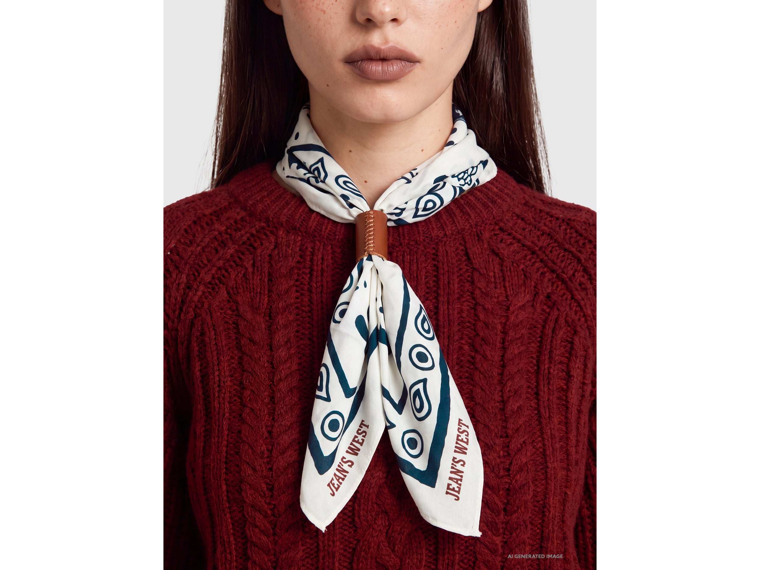 United Colors of Benetton bandana viscosa stampa western