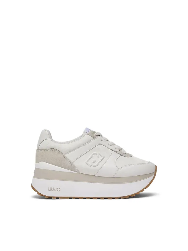 Liu Jo Sneakers Platform Bianche Effetto Pitone 40
