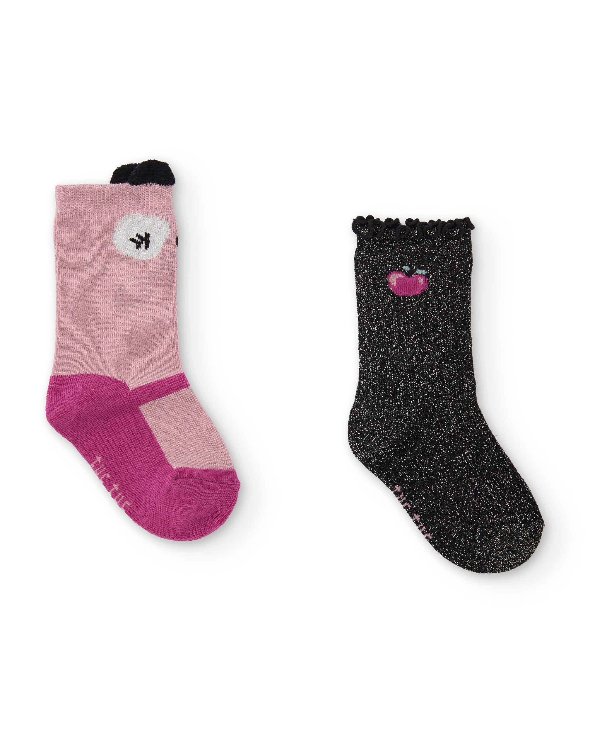 TucTuc Accessori Set Calzini Bambina Rosa 2 Paia Tricot