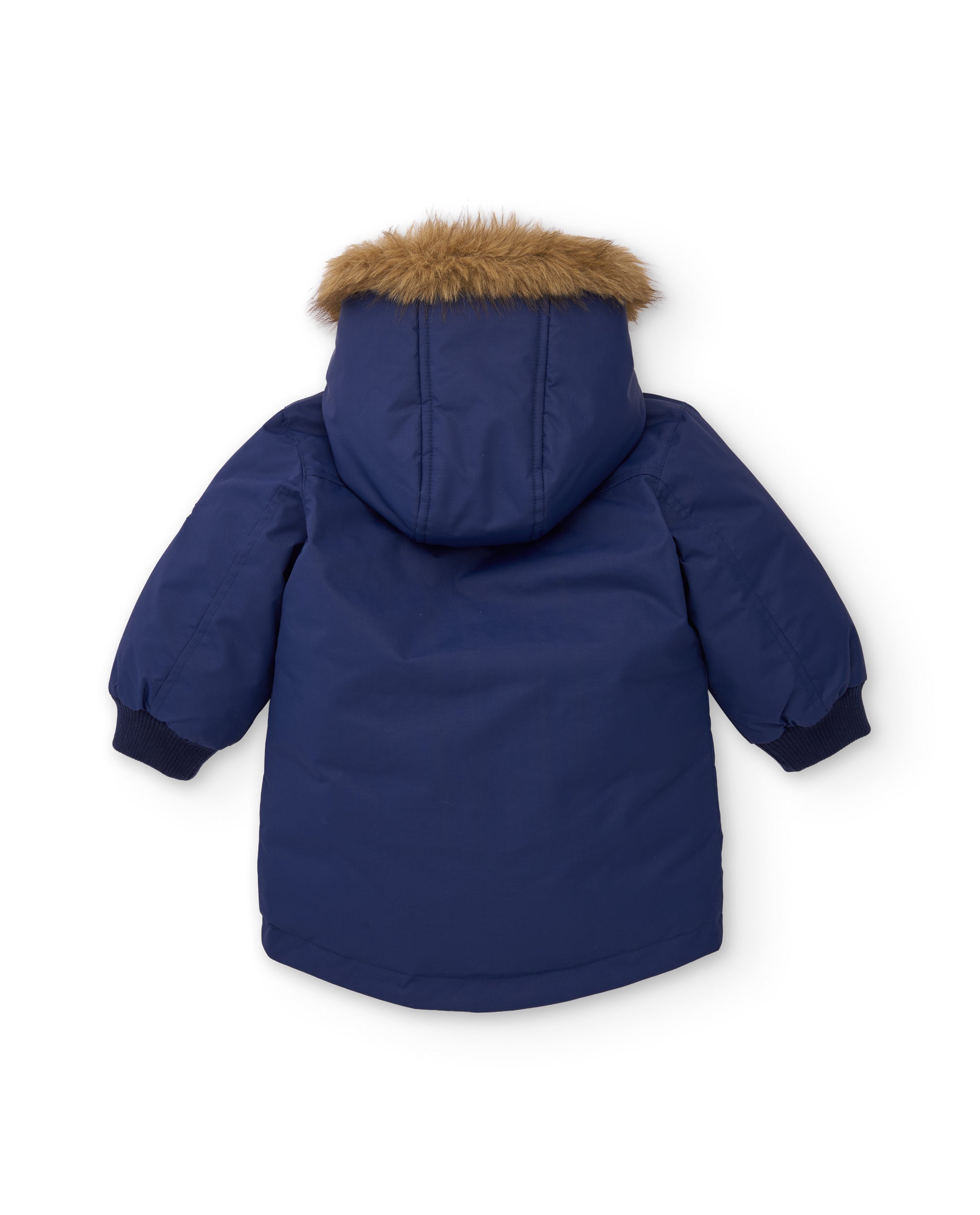 TucTuc Cappotti Cappotto Bimbo Blu Navy Pile con Cappuccio