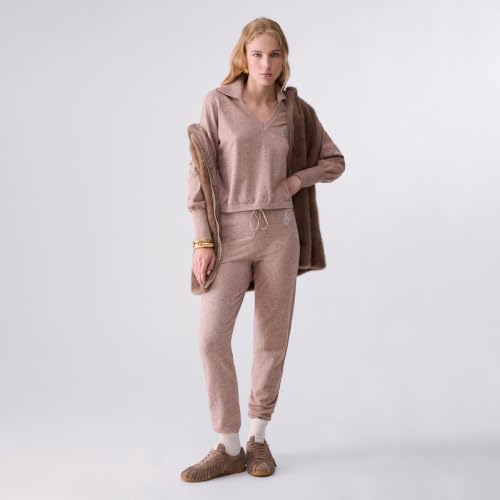 Liu Jo Pantaloni Maglia Logo LJ Coulisse Gamba con Spacchetti
