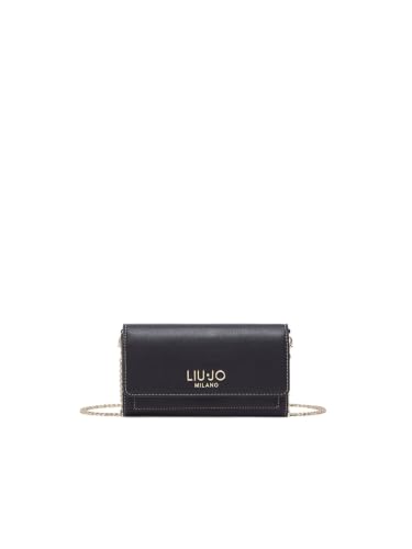 Liu Jo 22222 Portafoglio Grande Nero con Tracolla