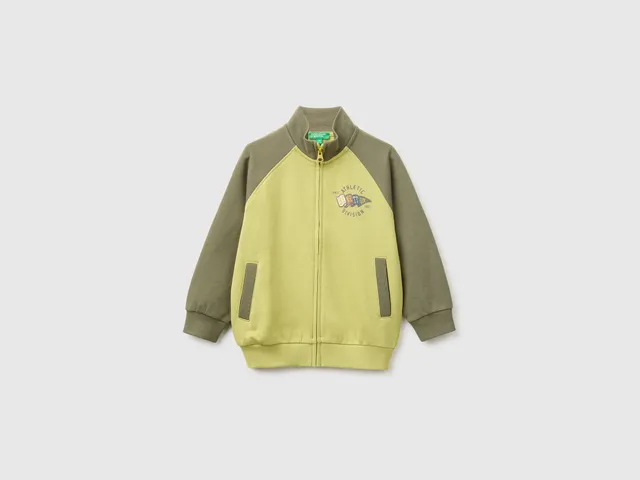 United Colors of Benetton Sweatshirts Felpa Bimbo Cotone Bio Zip