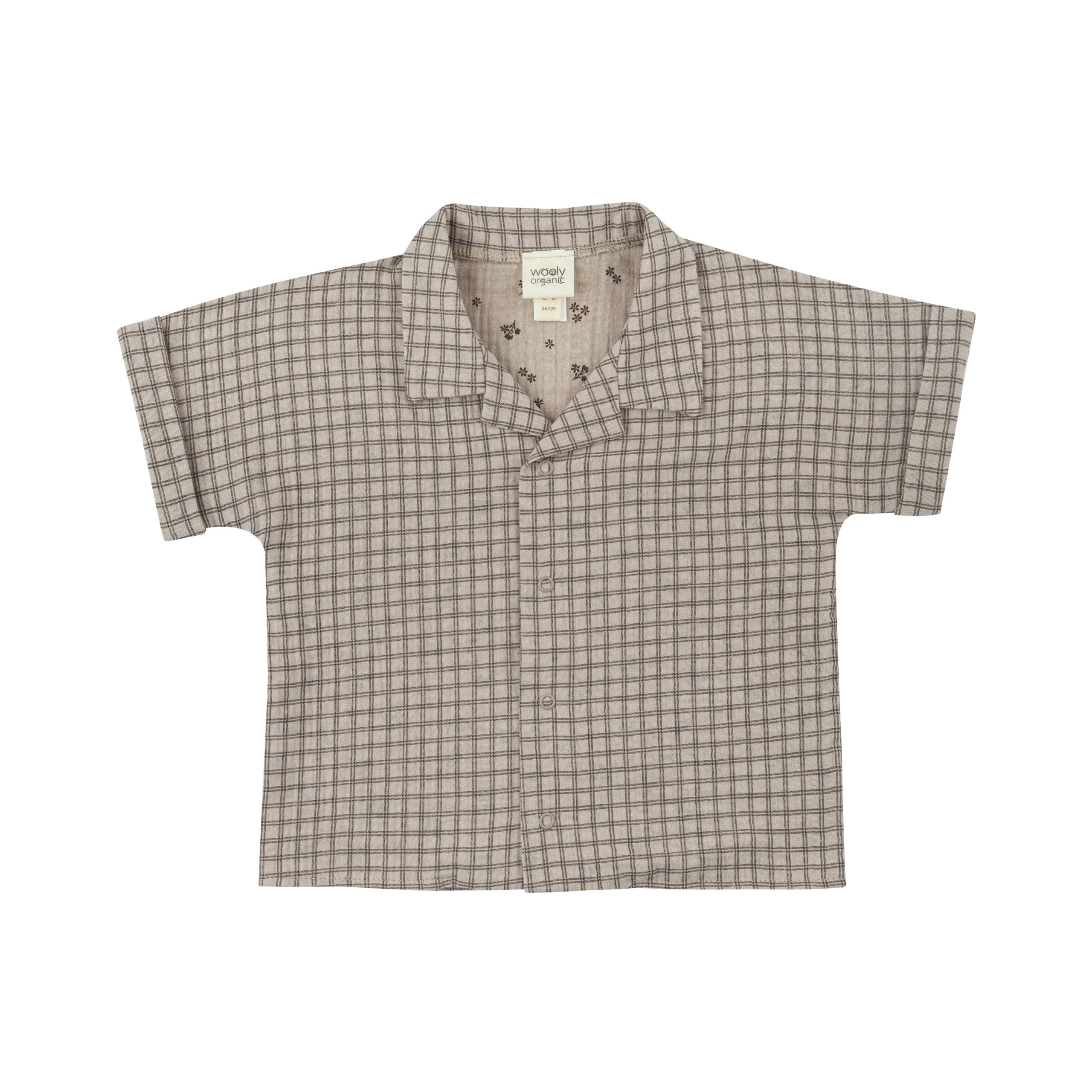 Woolly Organic camicia bimbo mussola cotone bio manica corta