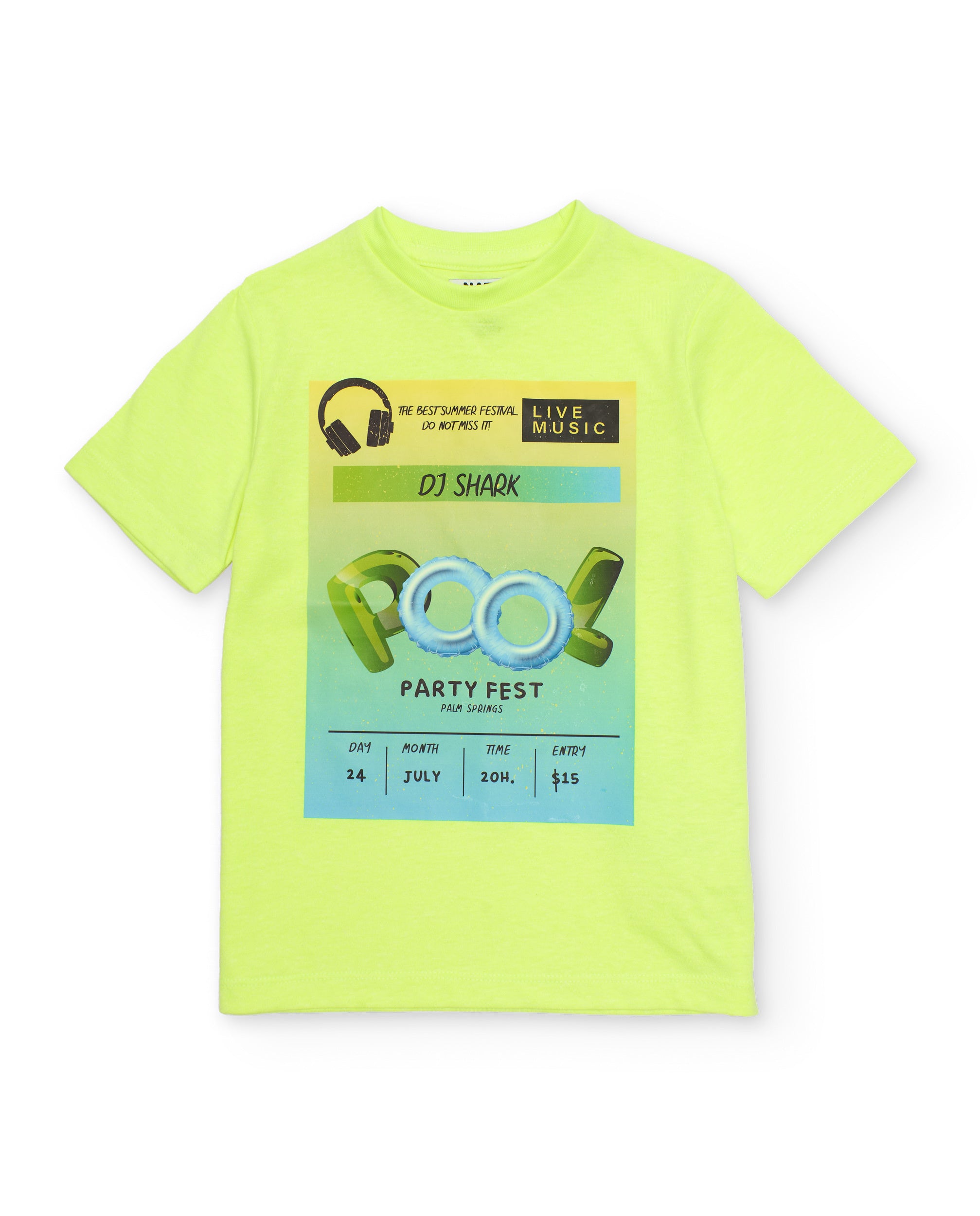 TucTuc Magliette T-Shirt Bambino Giallo Neon 4 Anni Cotone