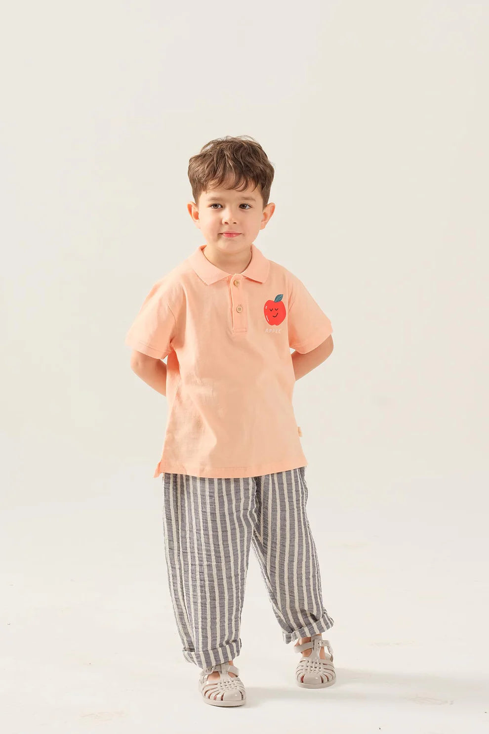 Miela Kids Pantaloni Mussola Blu a Righe cotone 4-5 anni