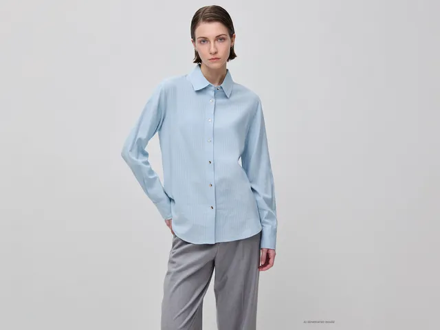 United Colors of Benetton camicia fluida rigata viscosa M