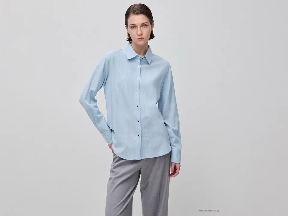 United Colors of Benetton camicia fluida rigata viscosa M