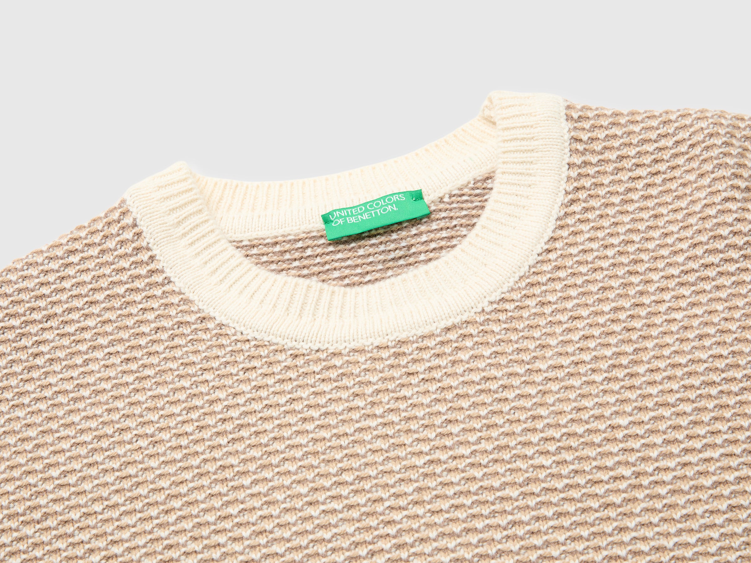United Colors of Benetton Maglione Jacquard Lana Cotone L