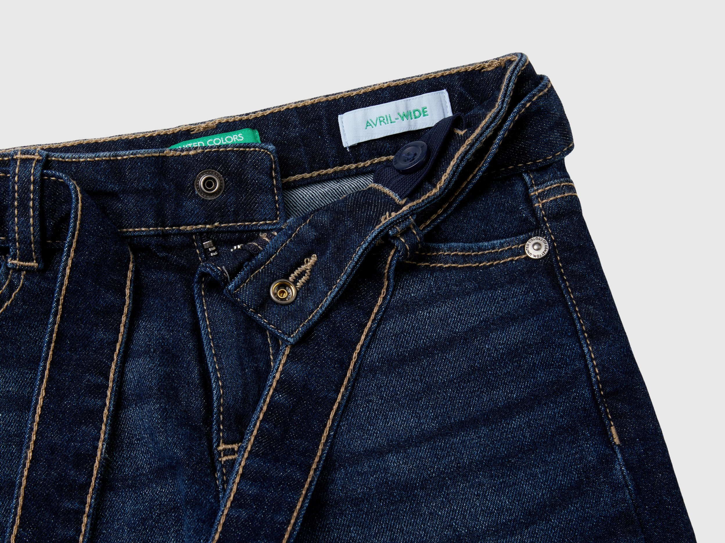 Benetton Jeans Wide Fit Jeans Denim Bambino Cotone Riciclato