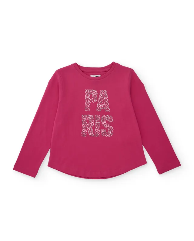 TucTuc Magliette t-shirt bambina Paris fucsia maniche lunghe