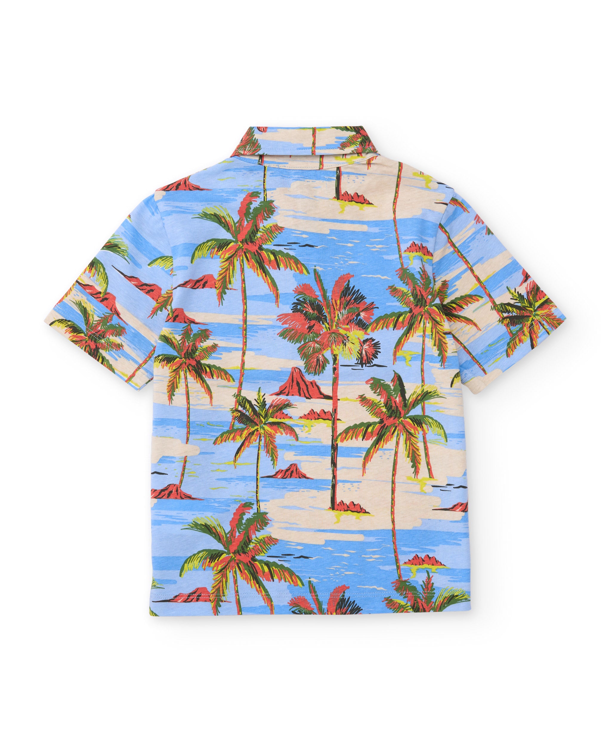 TucTuc Magliette t-shirt bambino blu stampa tropicale