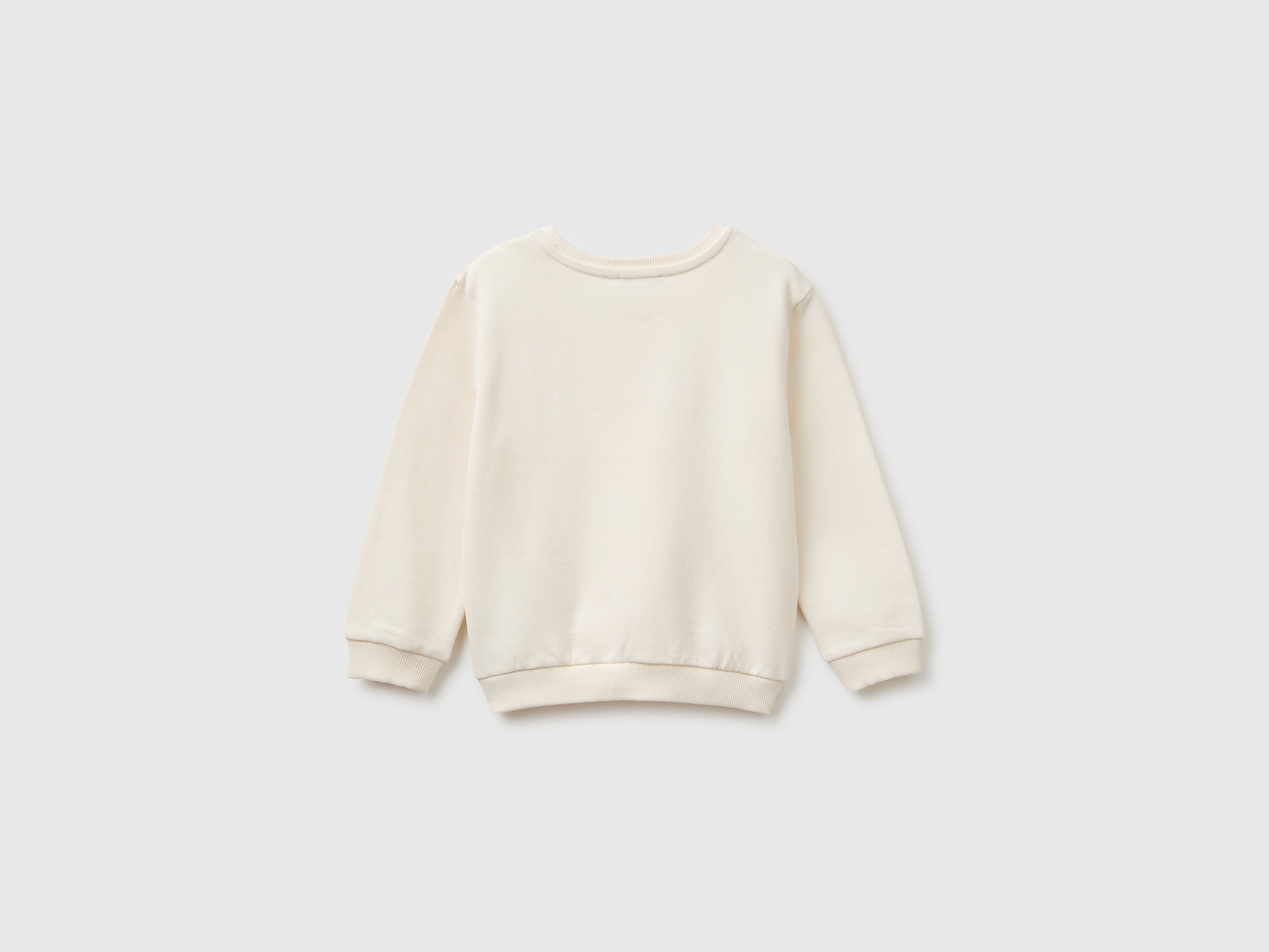United Colors of Benetton felpa cotone appliqué petali bambina