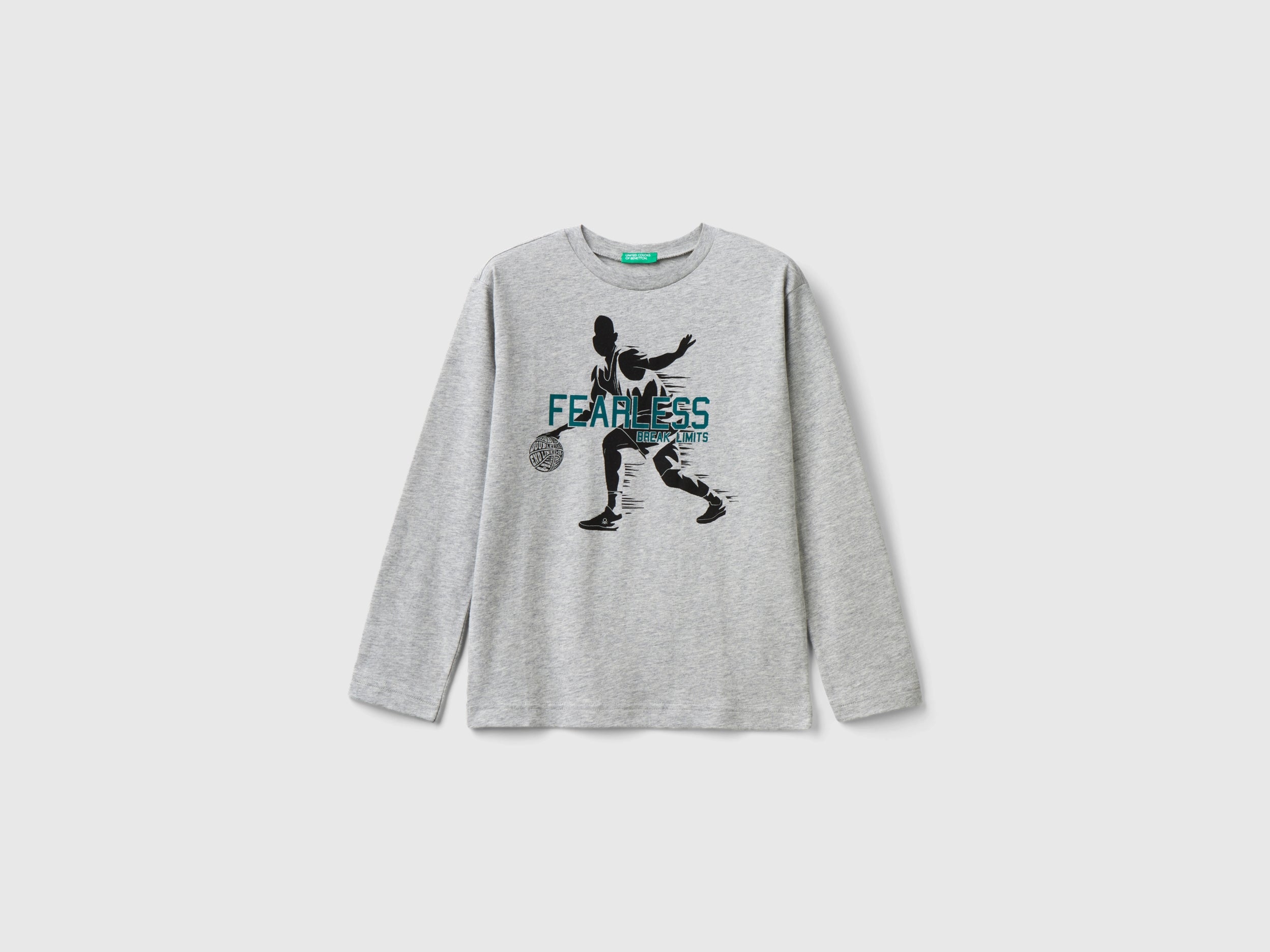 United Colors of Benetton T-shirt manica lunga maglietta cotone stampa