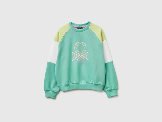 United Colors of Benetton felpa girocollo cotone logo
