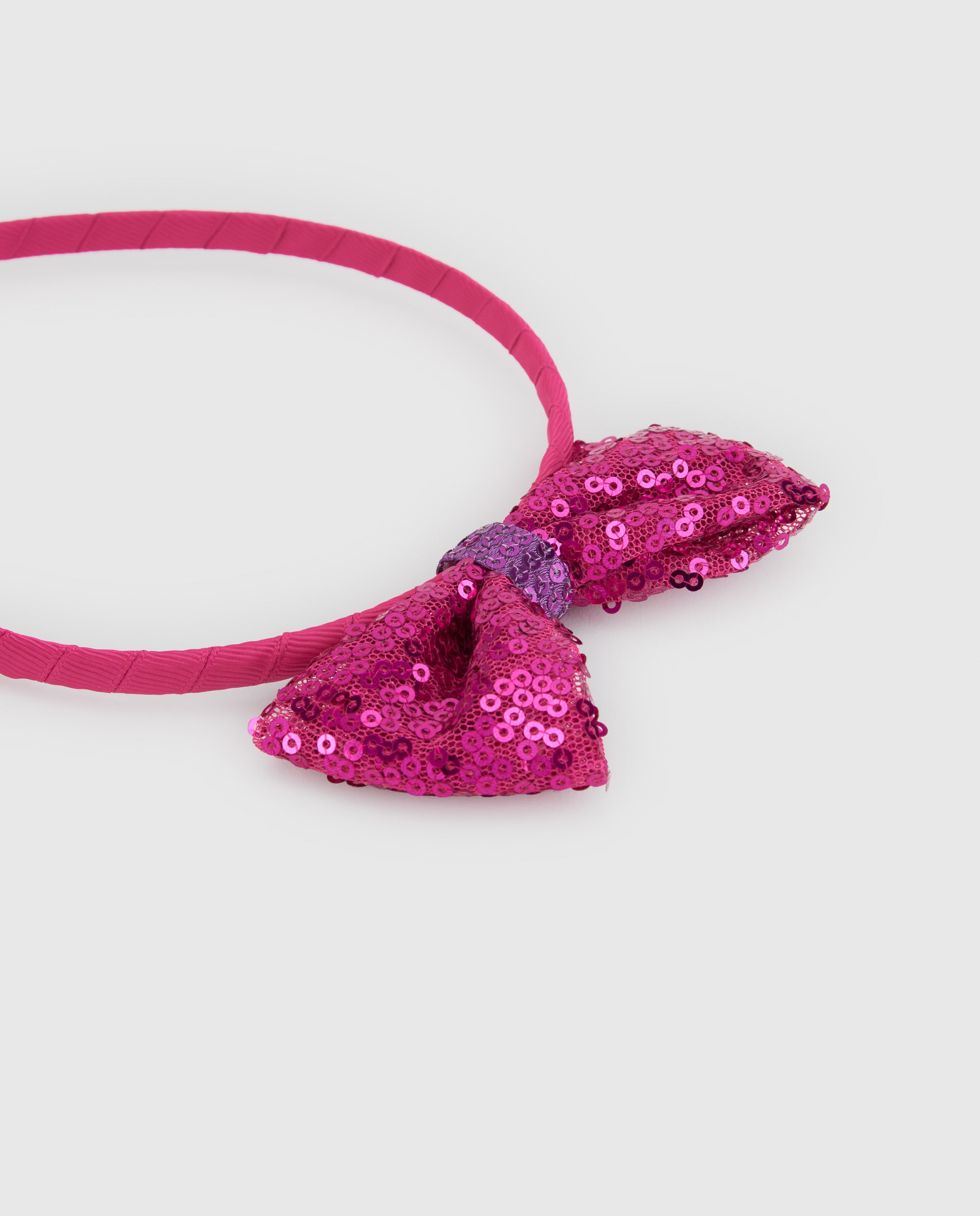 TucTuc Accessori fascia capelli bambina fucsia paillettes