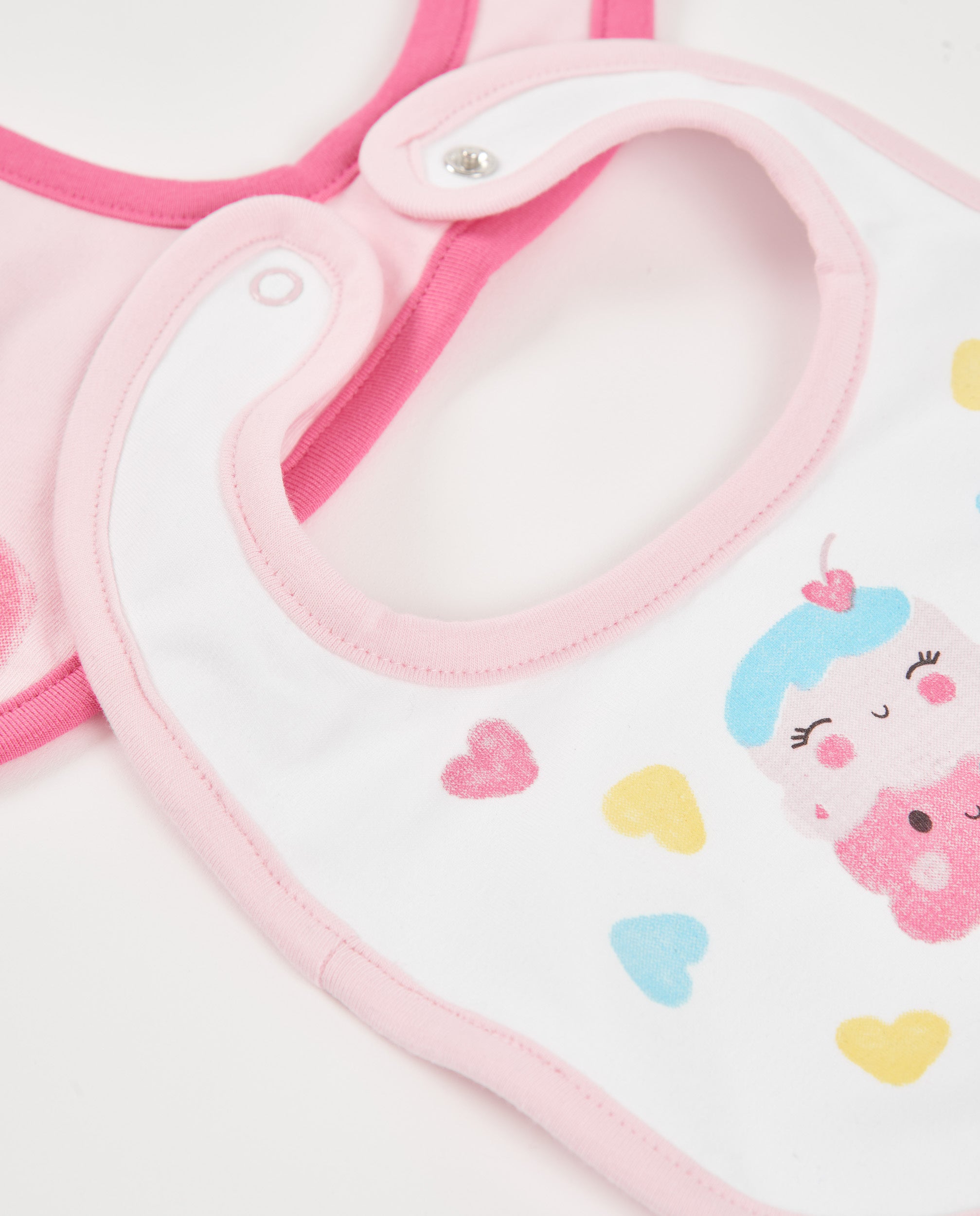 TucTuc Accessori Maglia Pack Bavaglini Rosa Cotone x2