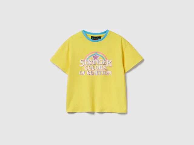 United Colors of Benetton T-Shirt Stranger Things Cotone Bio Taglia S