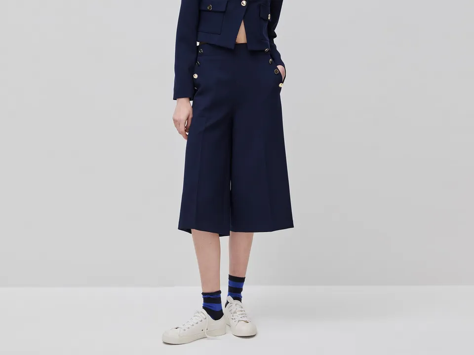 Benetton Trousers Bermuda sailor pantaloncini viscosa