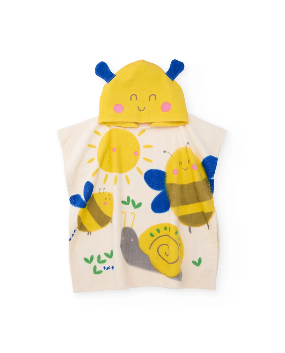 TucTuc Asciugamani poncho giallo sole cotone
